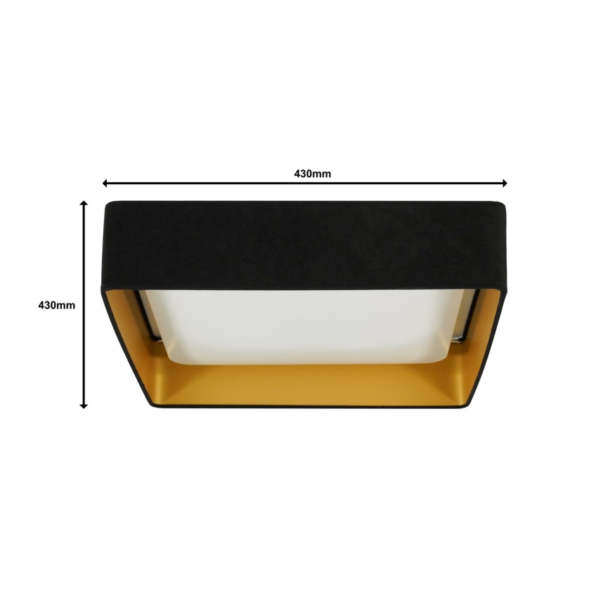 Brilagi - LED Lubinis šviestuvas VELVET SQUARE LED/24W/230V juodas