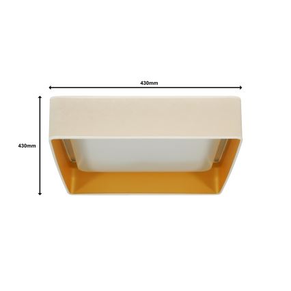 Brilagi - LED lubinis šviestuvas VELVET SQUARE LED/24W/230V kreminė