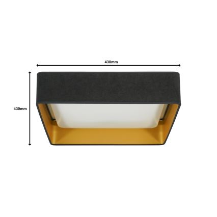 Brilagi - LED lubinis šviestuvas VELVET SQUARE LED/24W/230V pilka