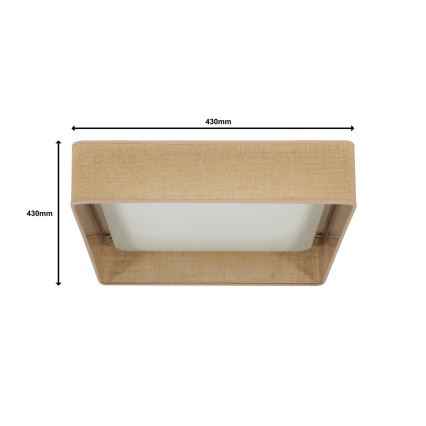 Brilagi - LED lubinis šviestuvas VELVET SQUARE LED/24W/230V ruda