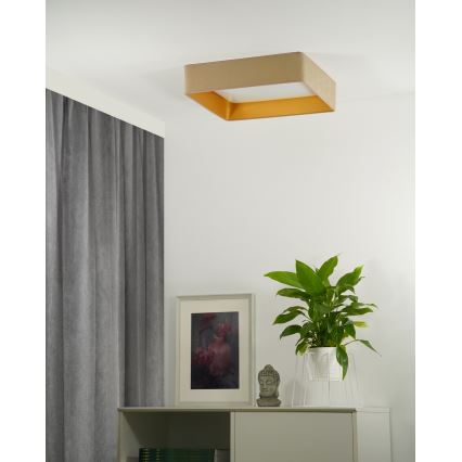 Brilagi - LED lubinis šviestuvas VELVET SQUARE LED/24W/230V smėlio spalva