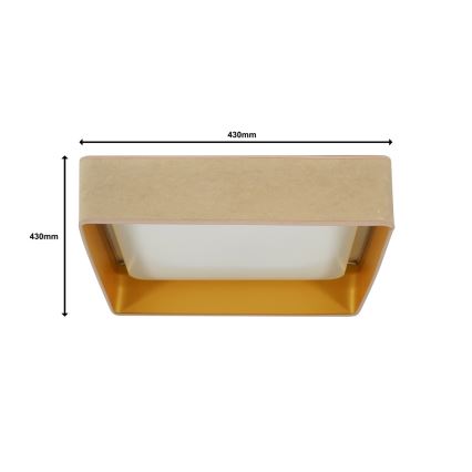 Brilagi - LED lubinis šviestuvas VELVET SQUARE LED/24W/230V smėlio spalva