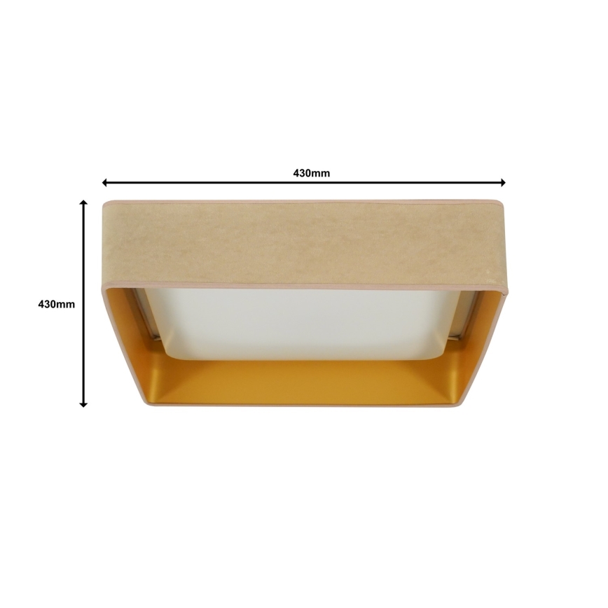 Brilagi - LED lubinis šviestuvas VELVET SQUARE LED/24W/230V smėlio spalva