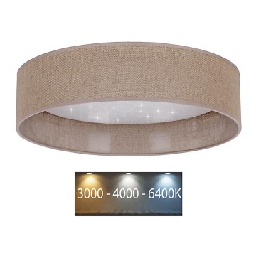 Brilagi - LED Lubinis šviestuvas VELVET STAR LED/24W/230V d. 40 cm 3000K/4000K/6400K rudas