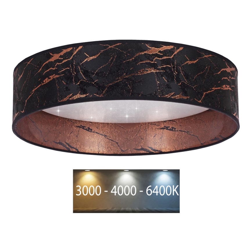 Brilagi - LED Lubinis šviestuvas VELVET STAR LED/36W/230V d. 55 cm 3000K/4000K/6400K juodas/varis