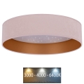 Brilagi - LED Lubinis šviestuvas VELVET STAR LED/36W/230V d. 55 cm 3000K/4000K/6400K rožinis/aukso