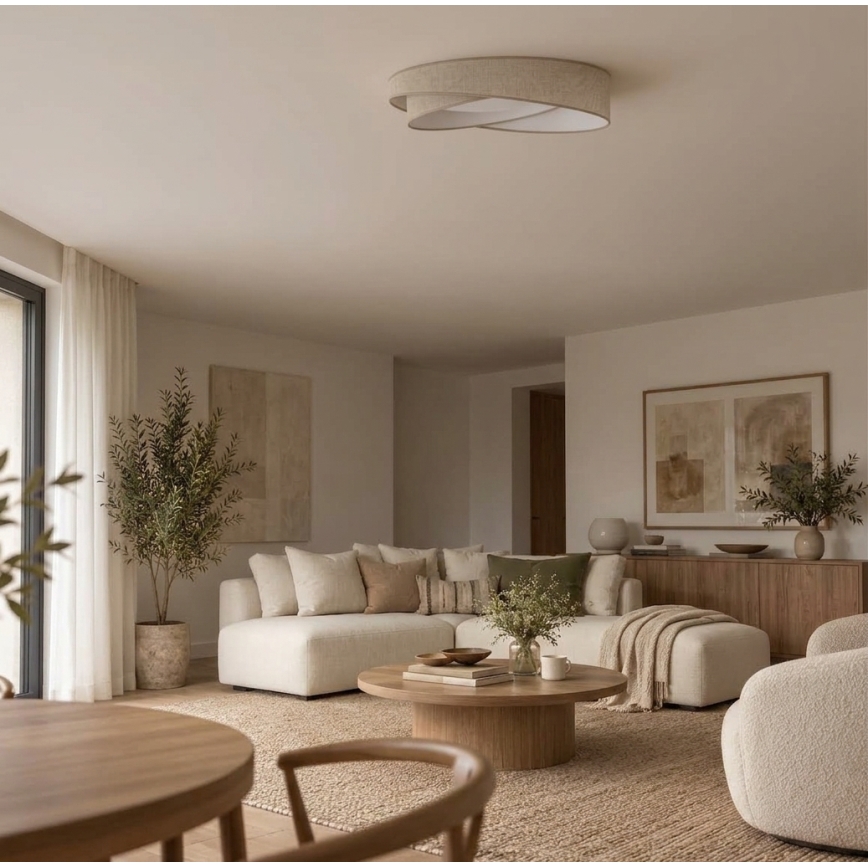 BRILAGI - LED lubinis šviestuvas VELVET TWIST LED/24W/230V 4000K skers. 55 cm smėlinė