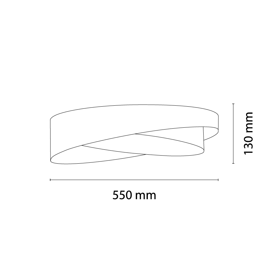 BRILAGI - LED lubinis šviestuvas VELVET TWIST LED/24W/230V 4000K skers. 55 cm smėlinė