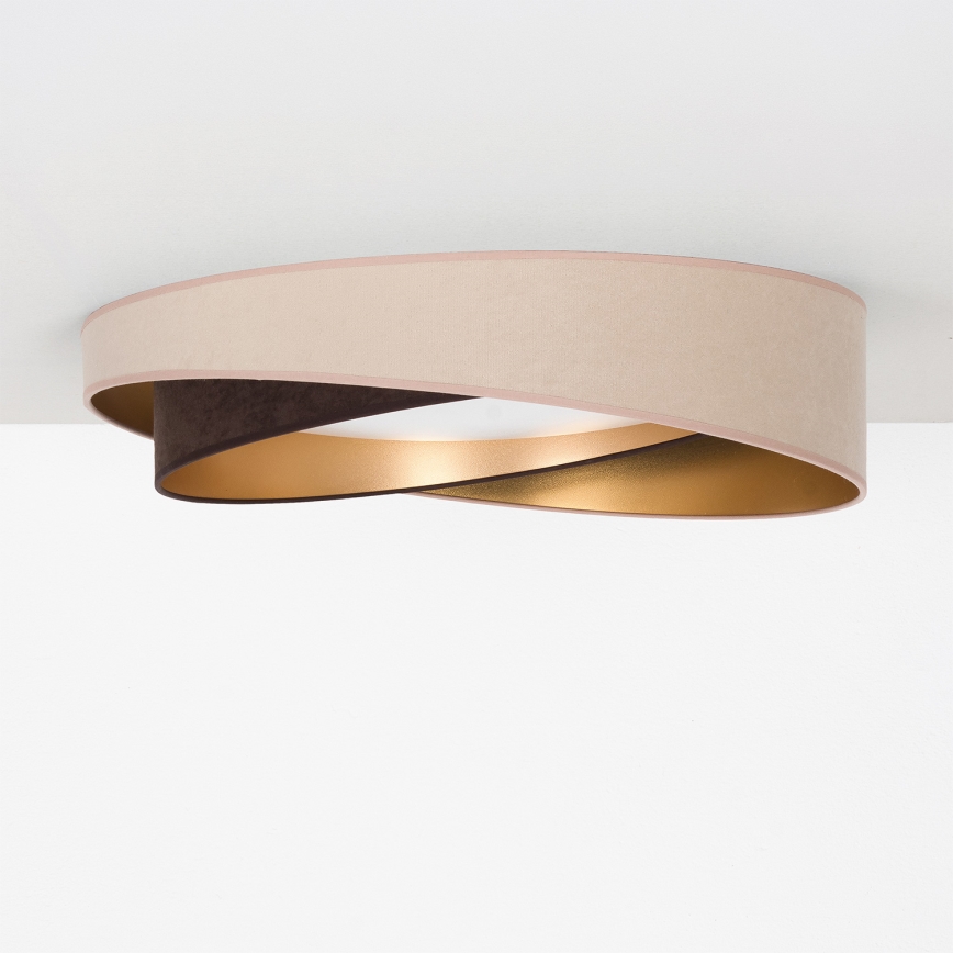 BRILAGI - LED lubinis šviestuvas VELVET TWIST LED/24W/230V 4000K skersmuo 55 cm smėlinis/rudas/auksinis