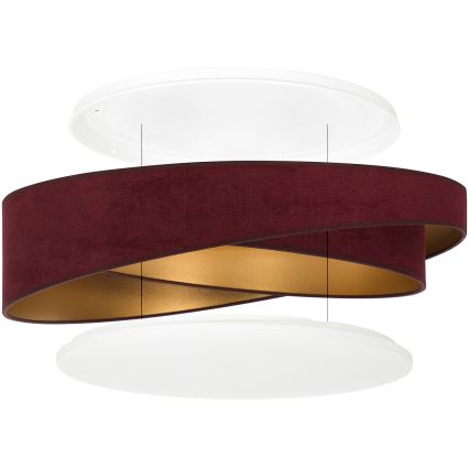 BRILAGI - LED lubinis šviestuvas VELVET TWIST LED/24W/230V 4000K skersm. 55 cm vyno/auksinė