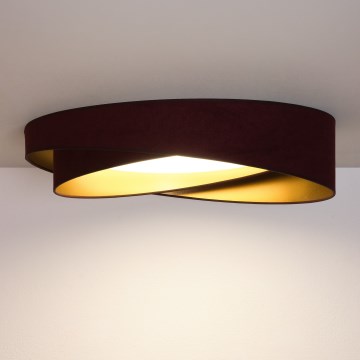 BRILAGI - LED lubinis šviestuvas VELVET TWIST LED/24W/230V 4000K skersm. 55 cm bordo/auksinė