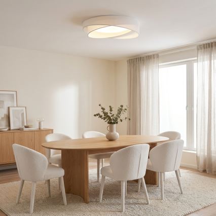 BRILAGI - LED lubinis šviestuvas VELVET TWIST LED/24W/230V 4000K skersmuo 55 cm baltas