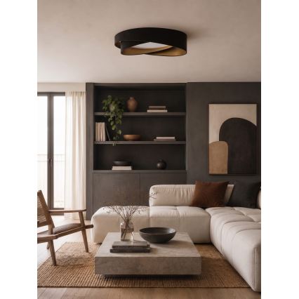 BRILAGI - LED Lubinis šviestuvas VELVET TWIST LED/24W/230V 4000K skersmuo 55 cm juoda/auksinė