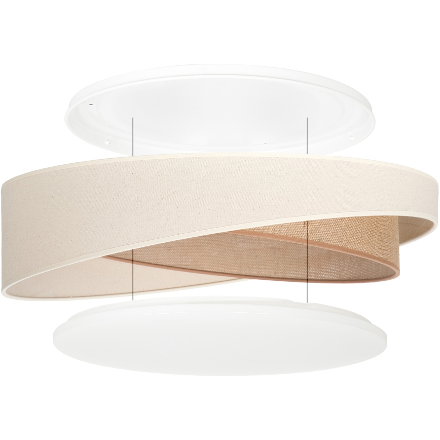 BRILAGI - LED lubinis šviestuvas VELVET TWIST LED/24W/230V 4000K Ø 55 cm kreminė/smėlinė