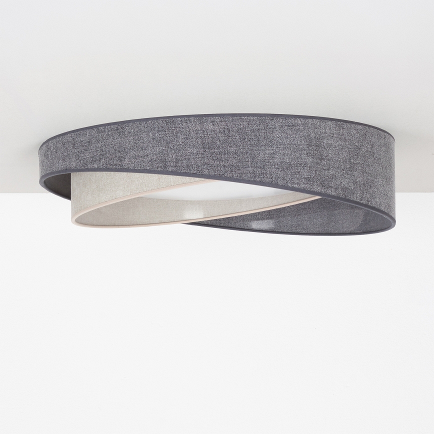 BRILAGI - LED lubinis šviestuvas VELVET TWIST LED/24W/230V 4000K skersmuo 55 cm pilka/kreminė