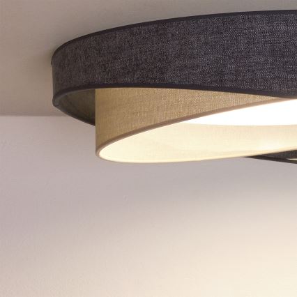 BRILAGI - LED lubinis šviestuvas VELVET TWIST LED/24W/230V 4000K skersmuo 55 cm pilka/kreminė