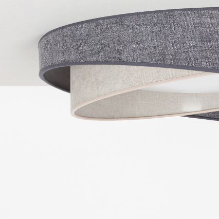 BRILAGI - LED lubinis šviestuvas VELVET TWIST LED/24W/230V 4000K skersmuo 55 cm pilka/kreminė