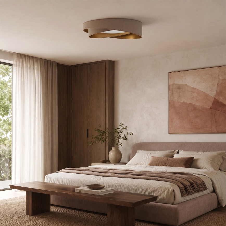 BRILAGI - LED lubinis šviestuvas VELVET TWIST LED/24W/230V 4000K skers. 55 cm smėlinis/auksinis