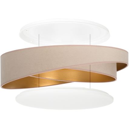 BRILAGI - LED lubinis šviestuvas VELVET TWIST LED/24W/230V 4000K skers. 55 cm smėlinis/auksinis