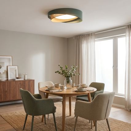 BRILAGI - LED lubinis šviestuvas VELVET TWIST LED/24W/230V 4000K Ø 55 cm žalia/smėlinė
