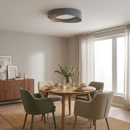 BRILAGI - LED lubinis šviestuvas VELVET TWIST LED/24W/230V 4000K Ø 55 cm žalia/smėlinė