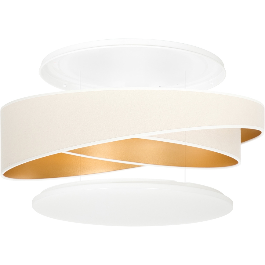 BRILAGI - LED lubinis šviestuvas VELVET TWIST LED/24W/230V 4000K Ø 55 cm baltas/auksinis