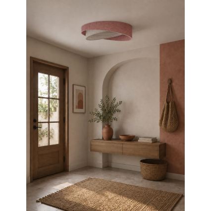 BRILAGI - LED lubinis šviestuvas VELVET TWIST LED/24W/230V 4000K Ø 55 cm rožinis/kreminis