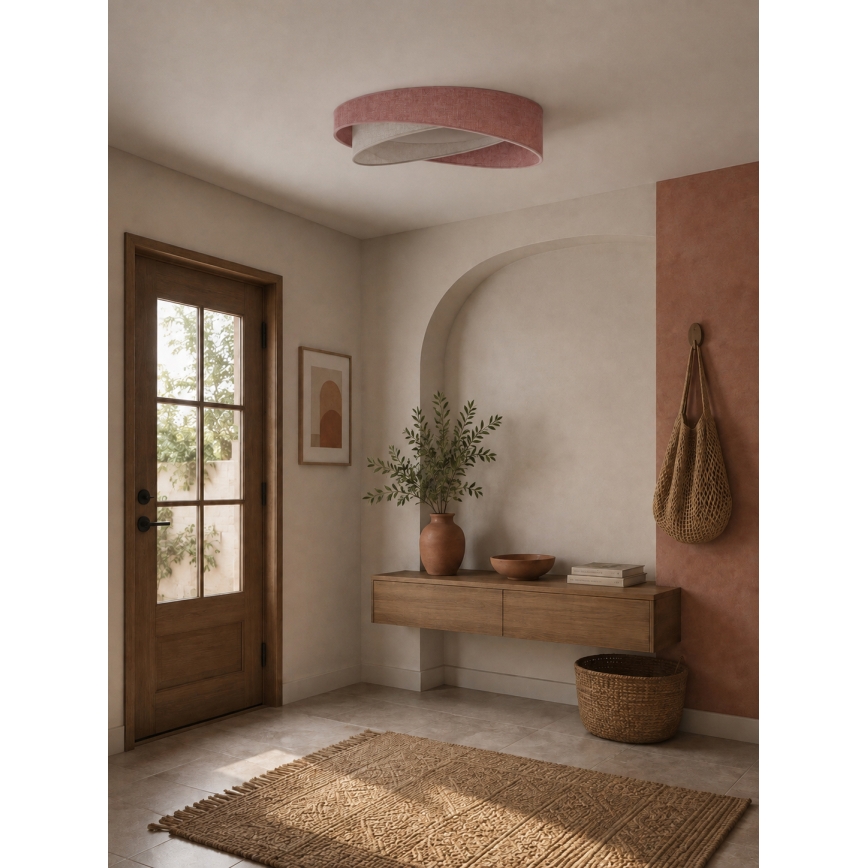BRILAGI - LED lubinis šviestuvas VELVET TWIST LED/24W/230V 4000K Ø 55 cm rožinis/kreminis