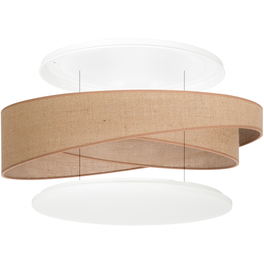 BRILAGI - LED lubinis šviestuvas VELVET TWIST LED/24W/230V 4000K Ø 55 cm smėlio spalvos