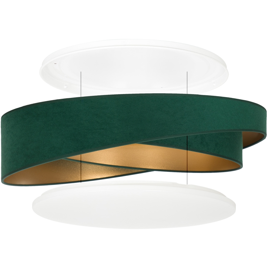 BRILAGI - LED lubinis šviestuvas VELVET TWIST LED/24W/230V 4000K skersmuo 55 cm žalia/auksinė