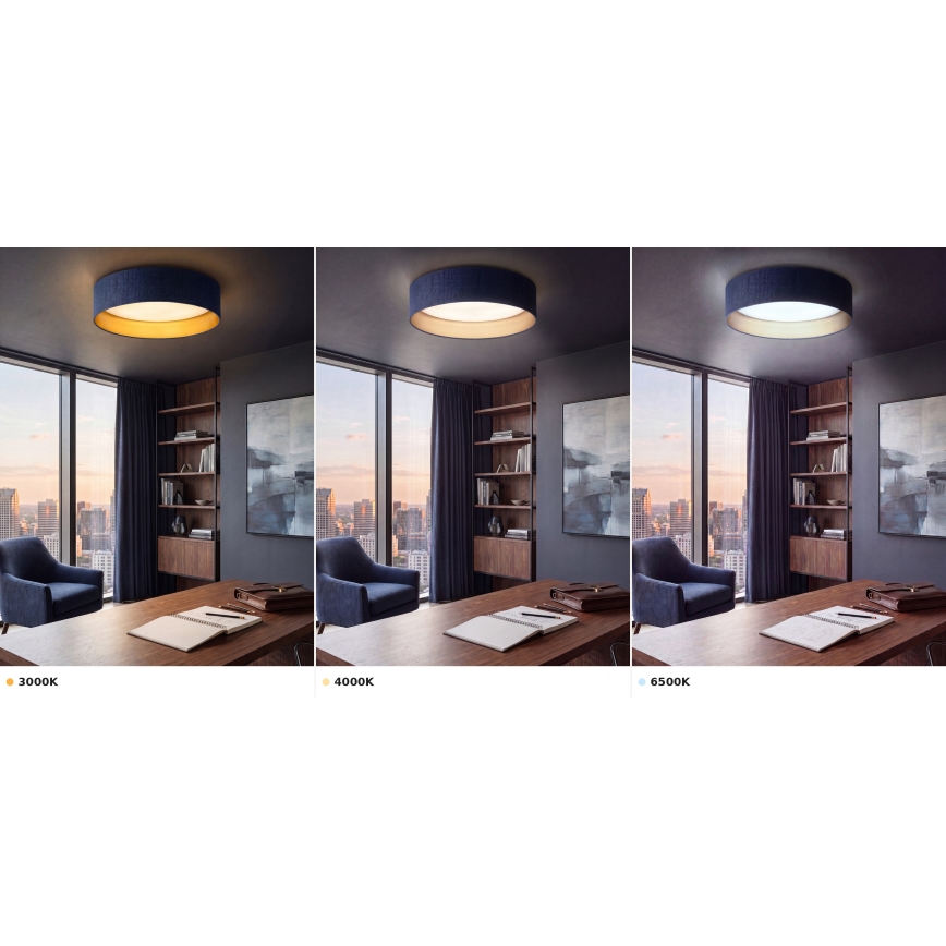 BRILAGI - LED lubinis šviestuvas VELVET VARI LED/24W/230V 3000/4000/6500K Ø 45 cm mėlynas/auksinis