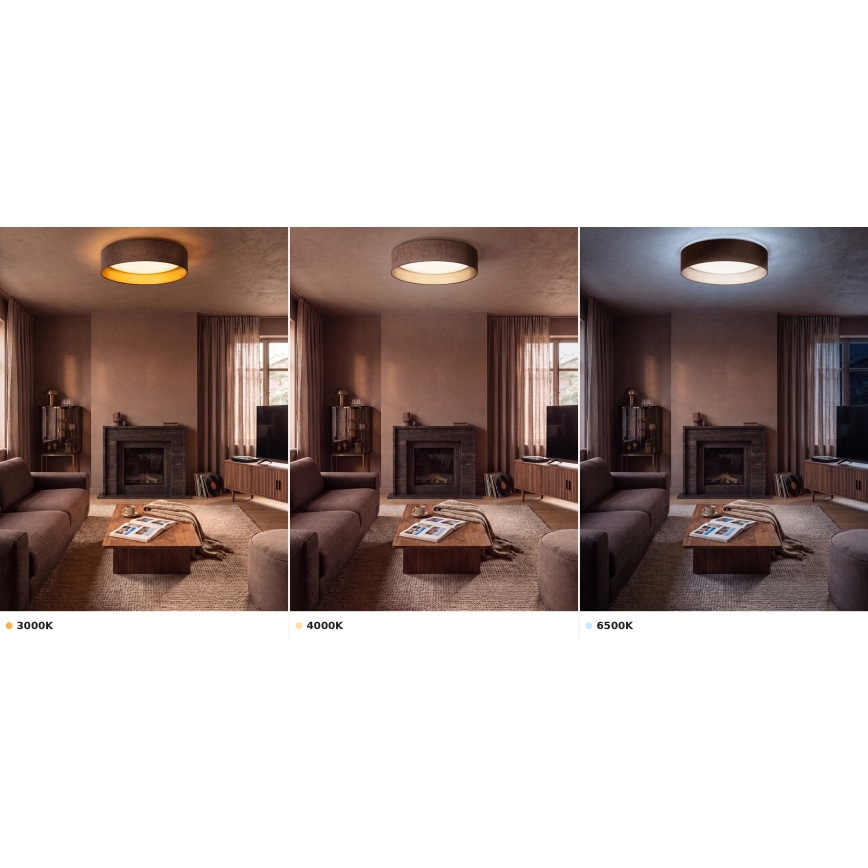 BRILAGI - LED lubinis šviestuvas VELVET VARI LED/24W/230V 3000/4000/6500K skersmuo 45 cm rudas/auksinis