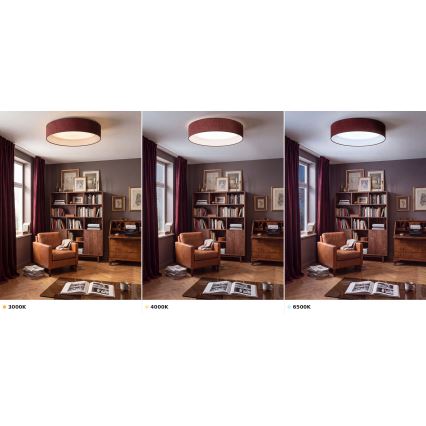 BRILAGI - LED lubinis šviestuvas VELVET VARI LED/24W/230V 3000/4000/6500K skersm. 45 cm vyno spalvos
