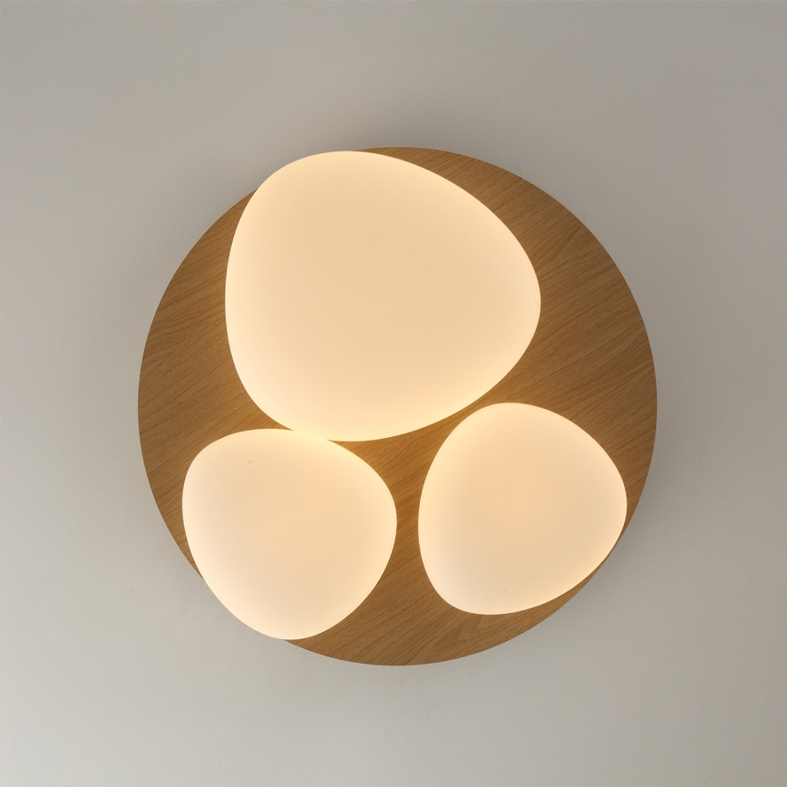 Brilagi - LED lubinis šviestuvas VISBY WOOD LED/36W/230V Ø 50 cm rudas