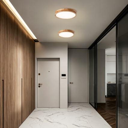BRILAGI - LED lubų šviestuvas WOODLINE LED/24W/230V 3000/4000/6000K ąžuolas, skersmuo 30 cm