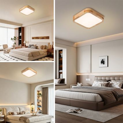 BRILAGI - LED lubinis šviestuvas WOODLINE SQUARE LED/32W/230V 3000/4000/6000K ąžuolas 30x30 cm