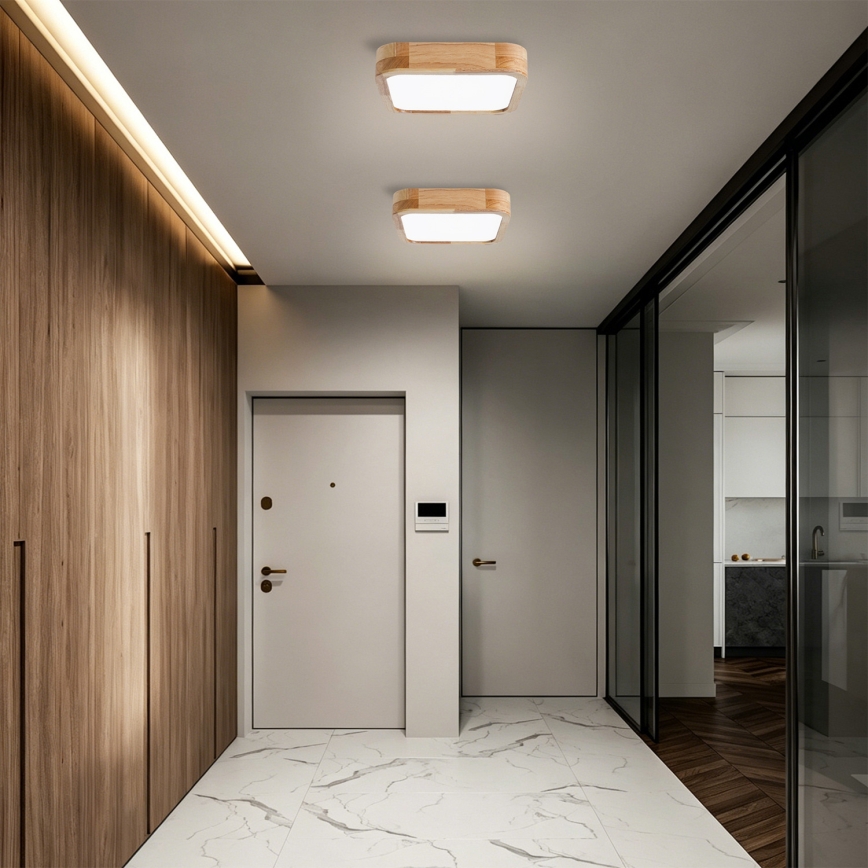 BRILAGI - LED lubinis šviestuvas WOODLINE SQUARE LED/32W/230V 3000/4000/6000K ąžuolas 30x30 cm