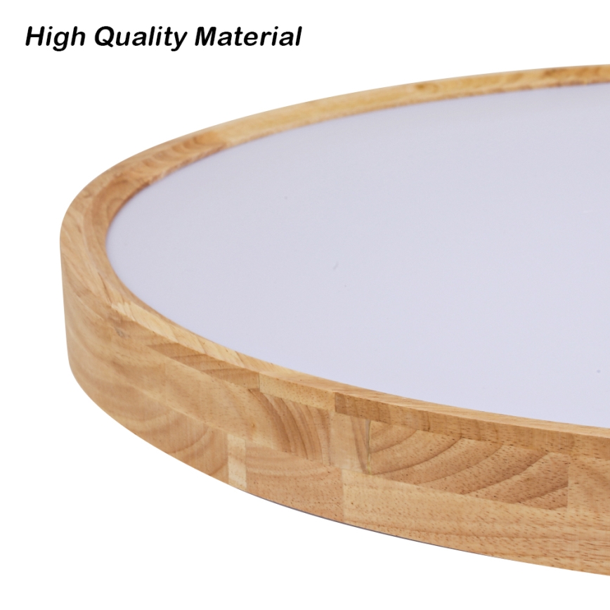 Brilagi - LED lubų šviestuvas WOODROUND LED/70W/230V 3000/4000/6000K Ø 80 cm, medinis, CRI 90