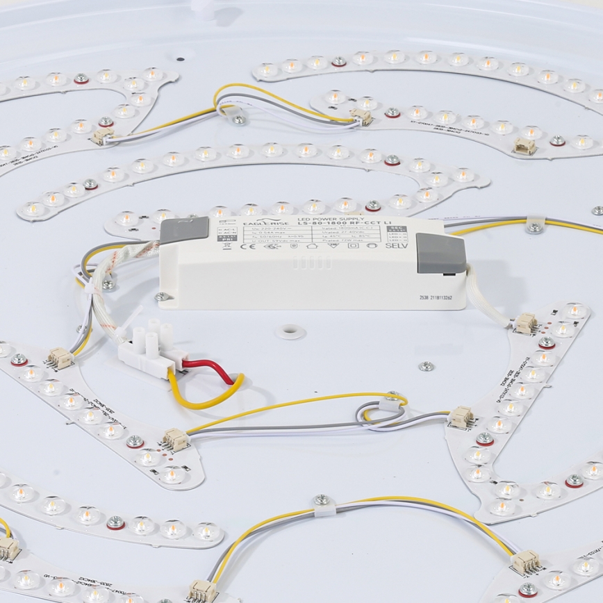 Brilagi - LED lubų šviestuvas WOODROUND LED/70W/230V 3000/4000/6000K Ø 80 cm, medinis, CRI 90