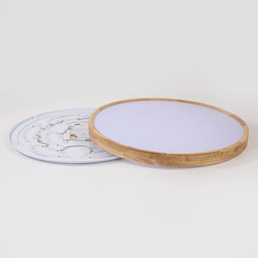 Brilagi - LED lubų šviestuvas WOODROUND LED/70W/230V 3000/4000/6000K Ø 80 cm, medinis, CRI 90