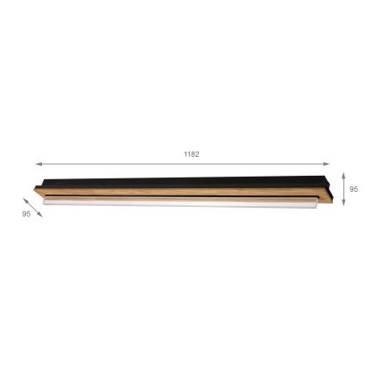 BRILAGI - LED lubinis šviestuvas WOODY FLAT LED/25W/230V 118 cm ąžuolas/juoda