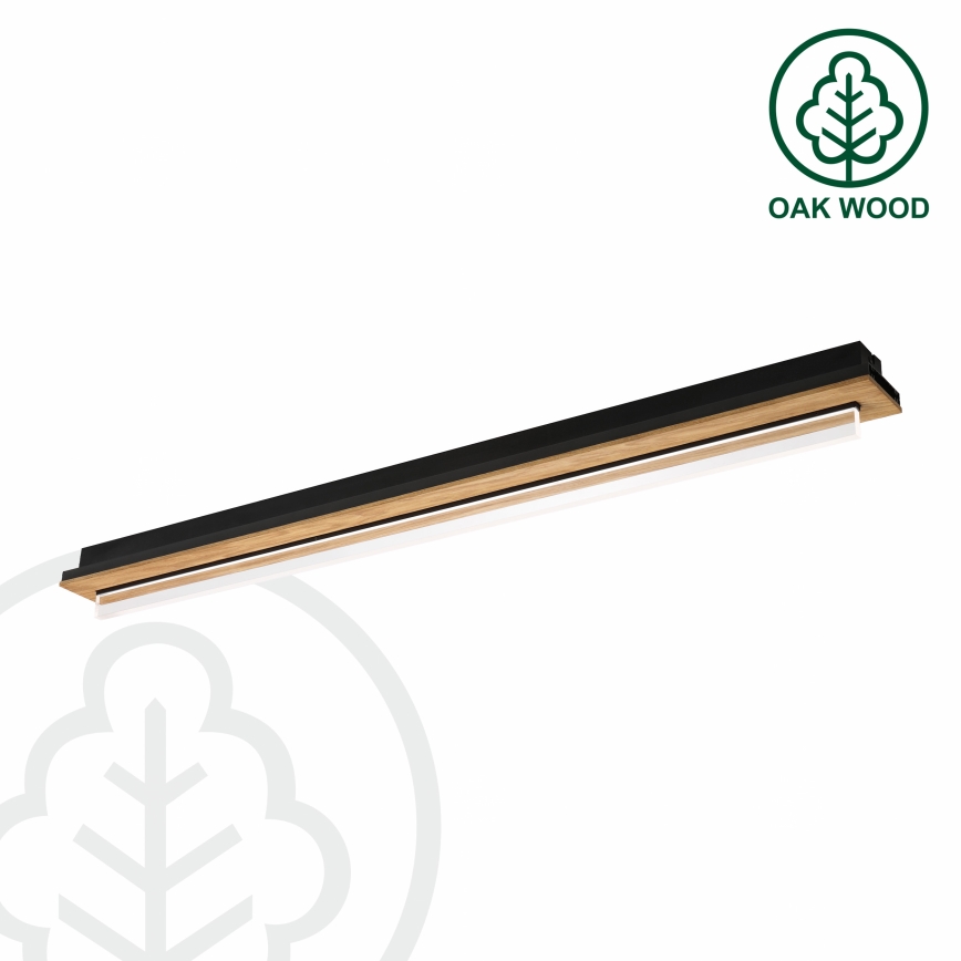 Brilagi - LED lubinis šviestuvas WOODY FLAT LED/25W/230V ąžuolas/juodas