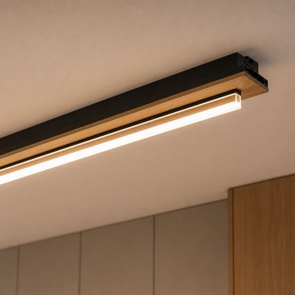 Brilagi - LED lubinis šviestuvas WOODY FLAT LED/25W/230V ąžuolas/juodas