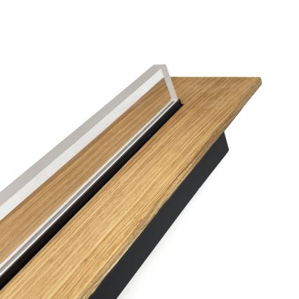 Brilagi - LED lubinis šviestuvas WOODY FLAT LED/25W/230V ąžuolas/juodas