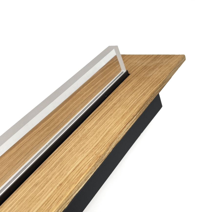 Brilagi - LED lubinis šviestuvas WOODY FLAT LED/25W/230V ąžuolas/juodas