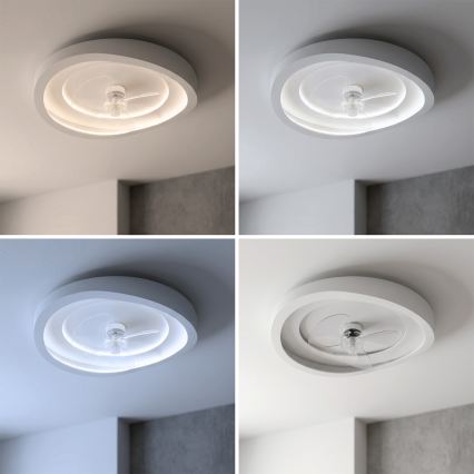 Brilagi - dimeriuojamas LED lubų ventiliatorius LED/80W/230V 3000-6500K skersmuo 50 cm baltas + nuotolinis valdymas