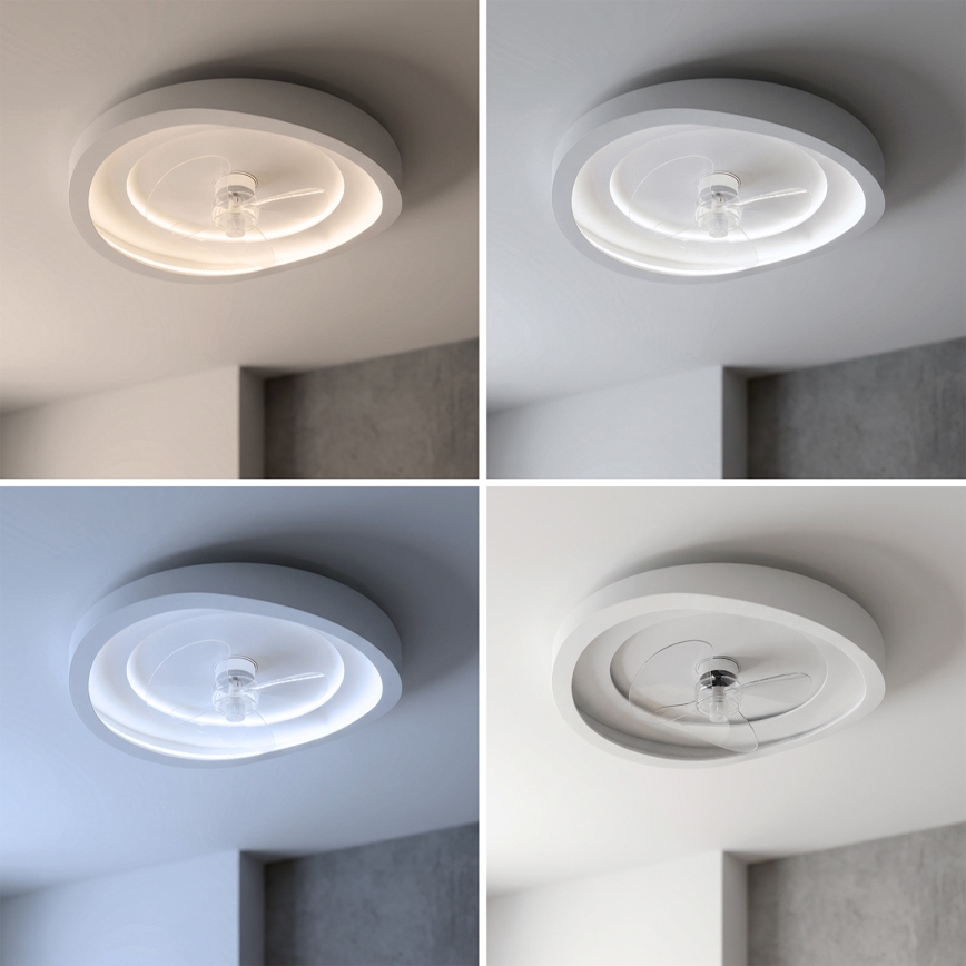 Brilagi - dimeriuojamas LED lubų ventiliatorius LED/80W/230V 3000-6500K skersmuo 50 cm baltas + nuotolinis valdymas