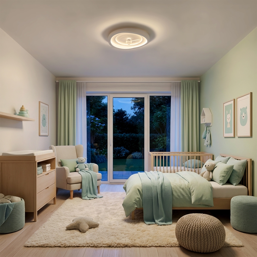 Brilagi - dimeriuojamas LED lubų ventiliatorius LED/80W/230V 3000-6500K skersmuo 50 cm baltas + nuotolinis valdymas