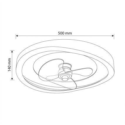 Brilagi - dimeriuojamas LED lubų ventiliatorius LED/80W/230V 3000-6500K skersmuo 50 cm baltas + nuotolinis valdymas