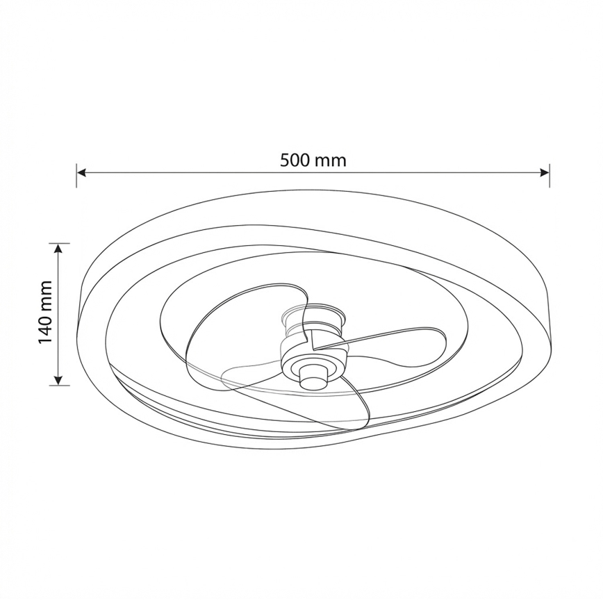 Brilagi - dimeriuojamas LED lubų ventiliatorius LED/80W/230V 3000-6500K skersmuo 50 cm baltas + nuotolinis valdymas